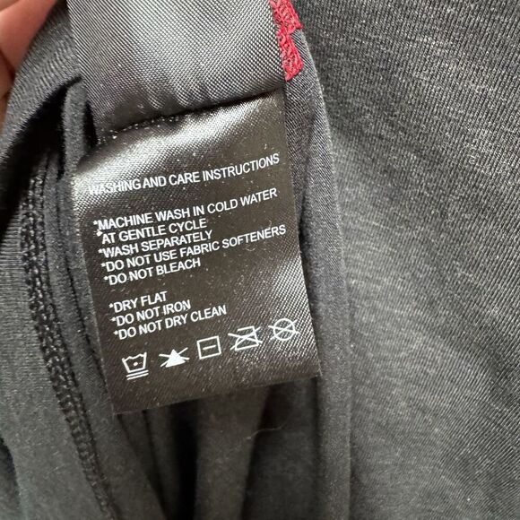 Paradox Mens Merino Wool Blend Base Layer Shirt Small 1/4 Zip Knit Black Red - Picture 5 of 8